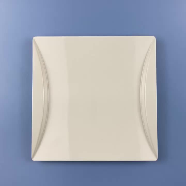 9 Inch Melamine Flat Square Plate-JD4489