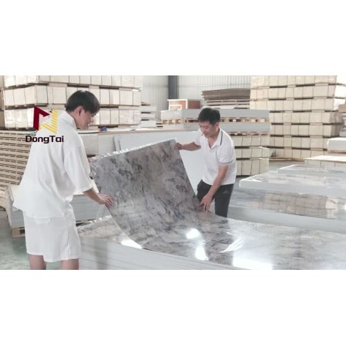 UV Marble Arkusz PVC Instalacja panelu ściennego dla ściany