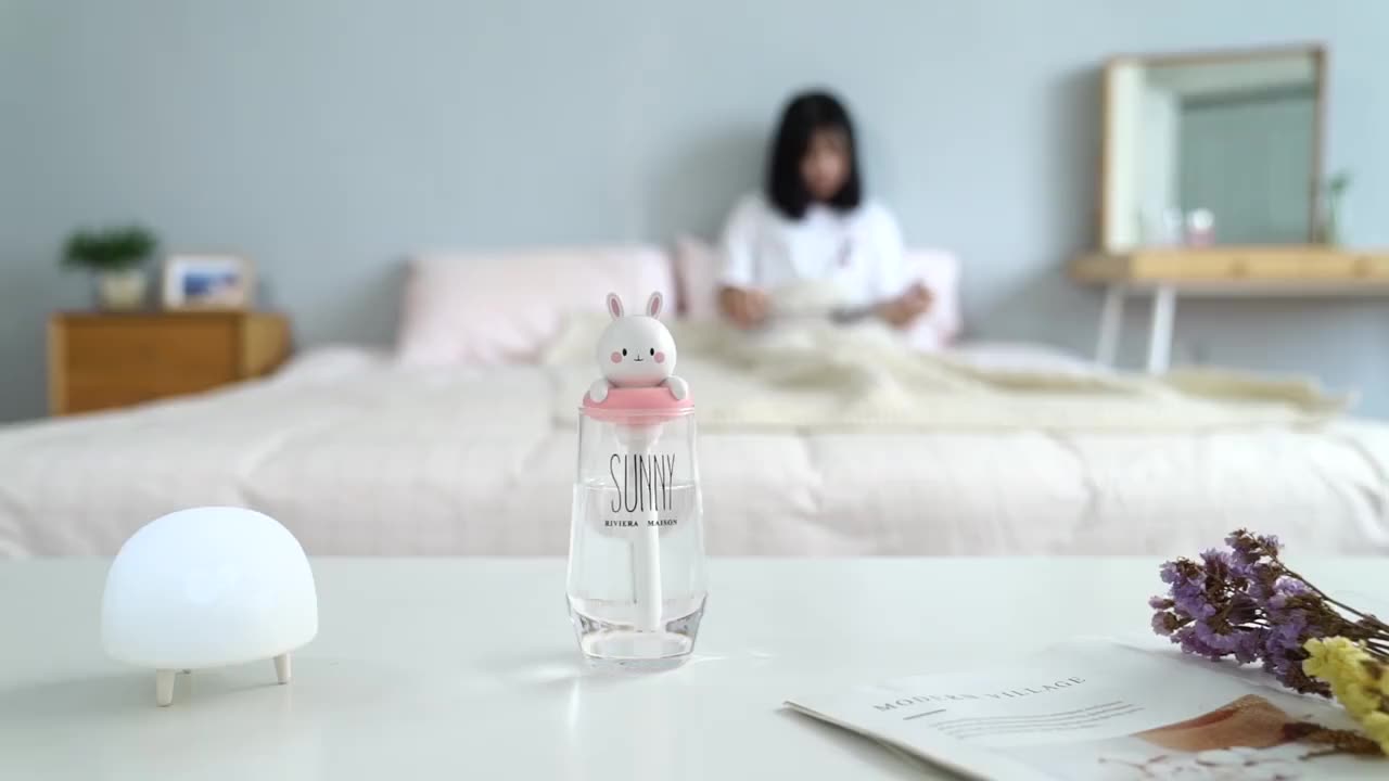 Creative cute pet doll donut humidification stick mineral water portable USB humidifier household handheld mini spray1