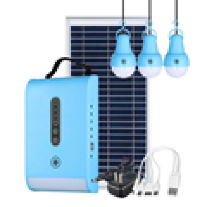 Solar Energy System 3 Lamps Bulb Outdoor Solar Panel Charge Lighting System Power Storage Solar Light Kits1