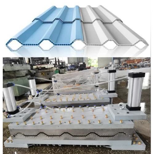 UPVC hollow corrugated roofing sheet machinery 