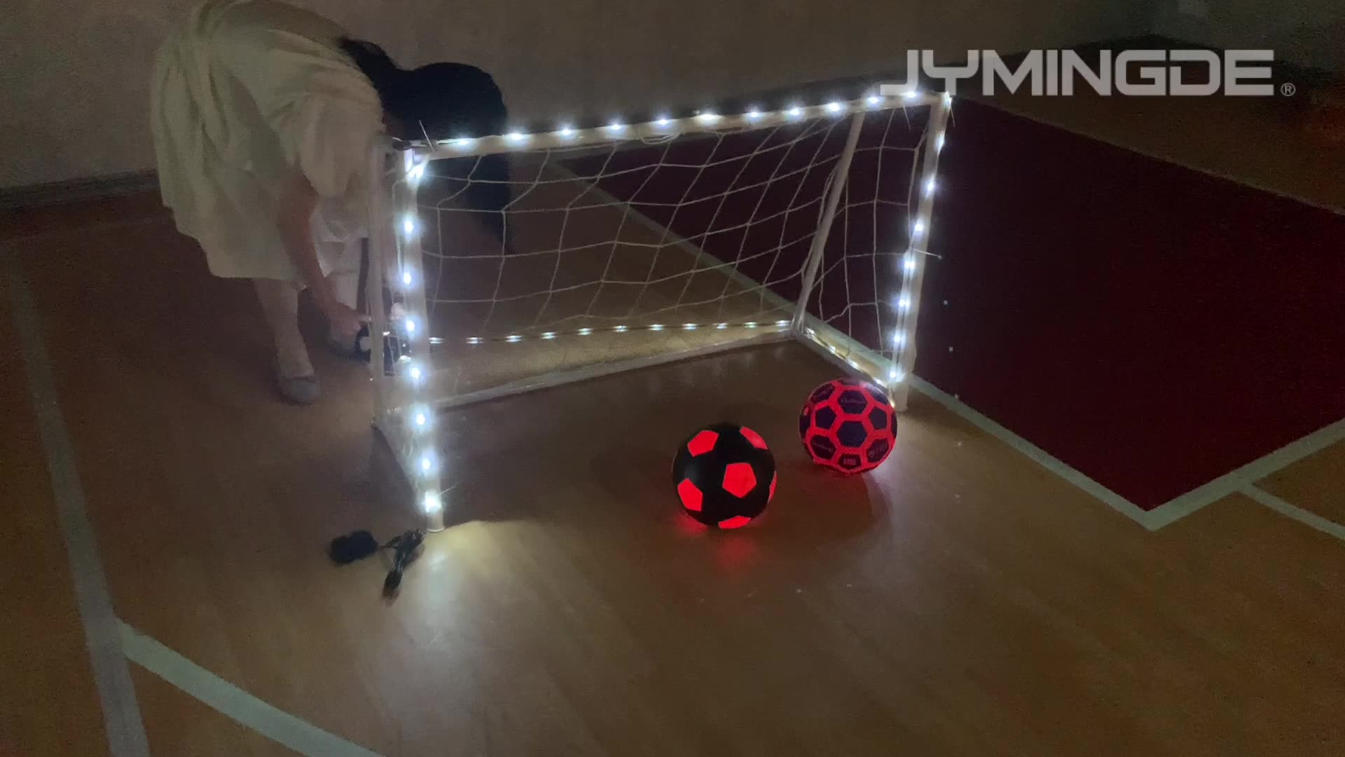 어두운 LED LIGHT UP Soccer 목표 축구 Net Lights Strip1의 빛