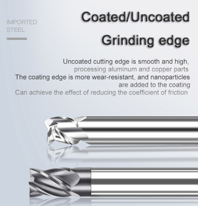 Milling de usinagem CNC de usinagem de 4flações de gado curto cortador de moagem de carboneto sólido para metal 0