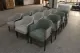 Cadeiras de apoio de braço de madeira de estilo minimalista cinza cinza claro