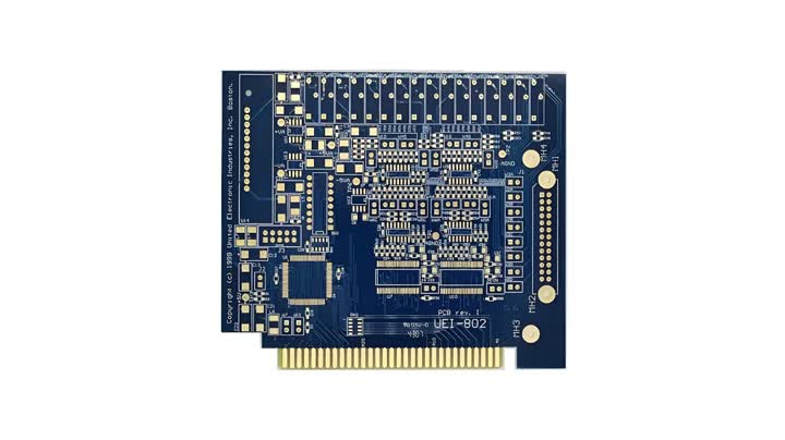 PCB azul oscuro de 2 capas