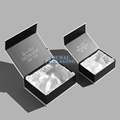 Custom Luxury Black Satin Gift Box with Magnetic Lid and Satin Interior1