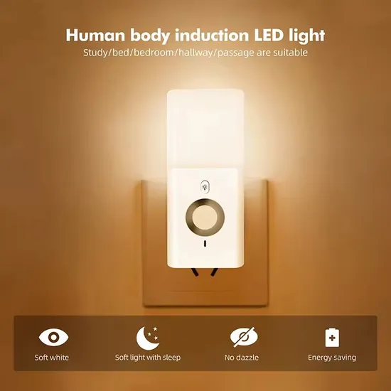 Luz nocturna LED activada por movimiento inteligente con puerto USB1