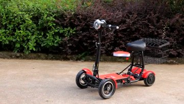 Travel Electric Scooter Tricycle Mobility Scooter Cheap Price Folding Passenger 300W Sine Wave Motor 251 - 350W 94*56*47cm 120kg1