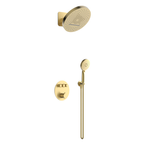 Brushed Gold Shower Mixer Set - NEW DESIGN