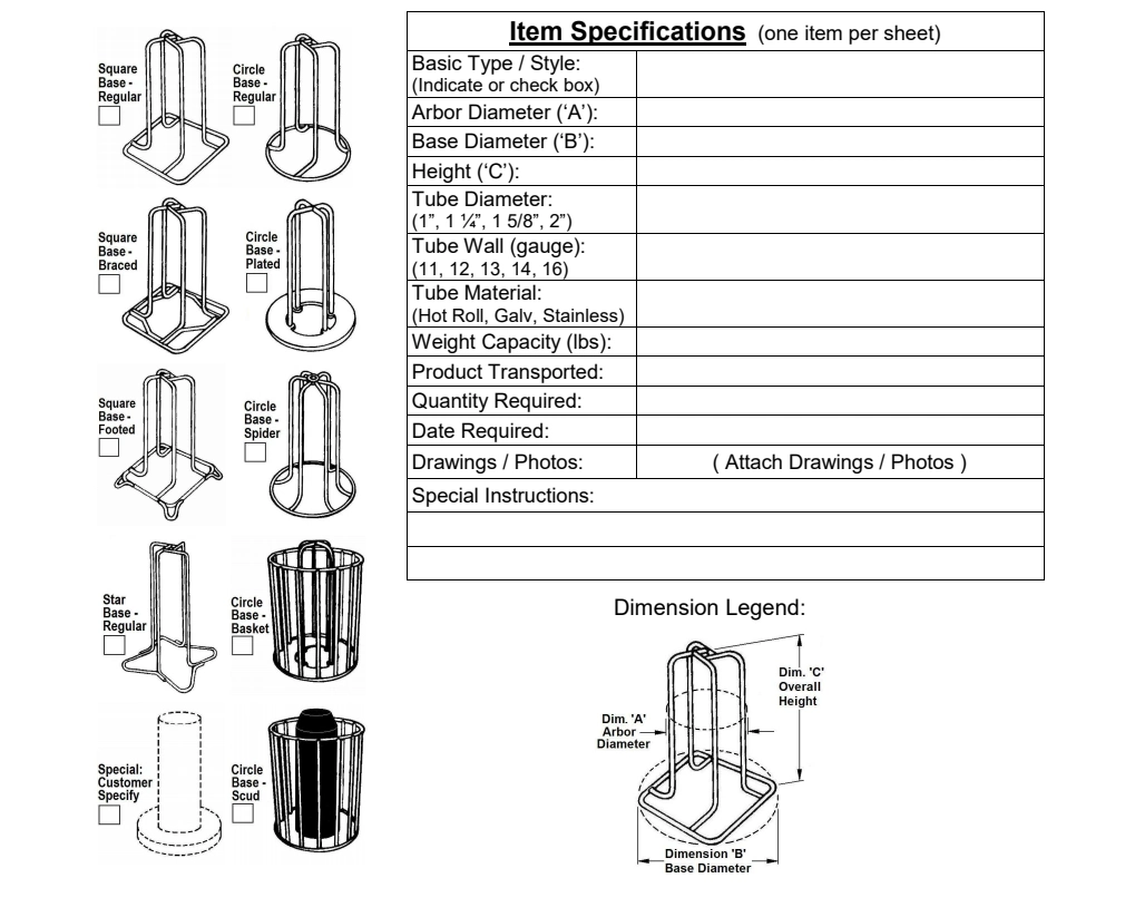 Heavy Duty Steel Wire Carrier Tube Welding Carrier