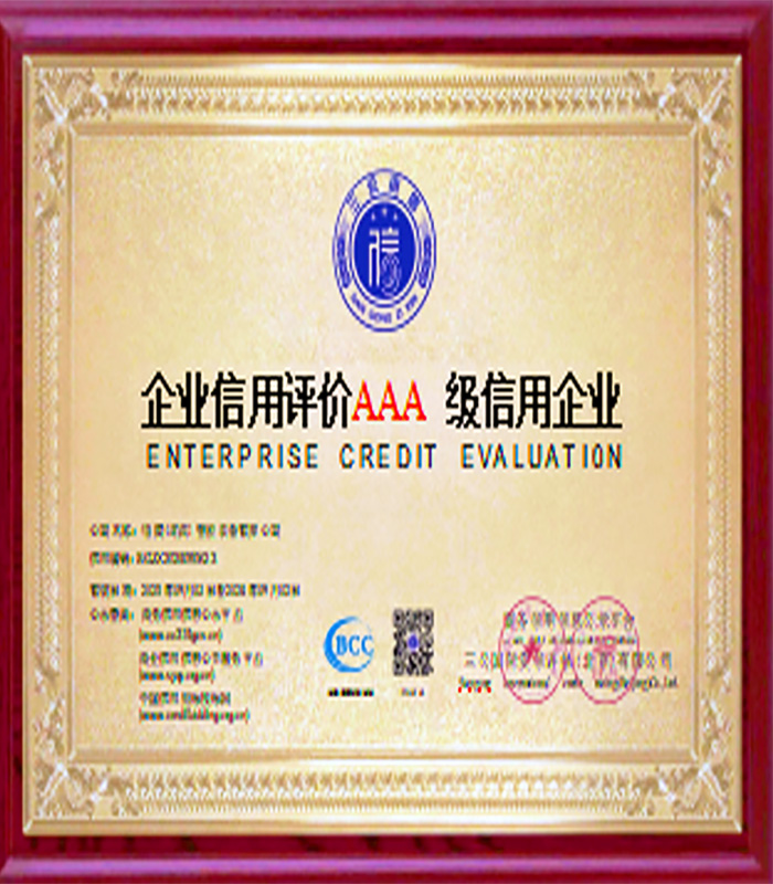 Enterprise Credit Rating Certificate
