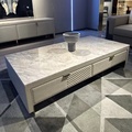 Modern Luxury Rectangular Tea Table Natural Marble Simple Storage Drawer Living Room Furniture TV Sofa Coffee Table1