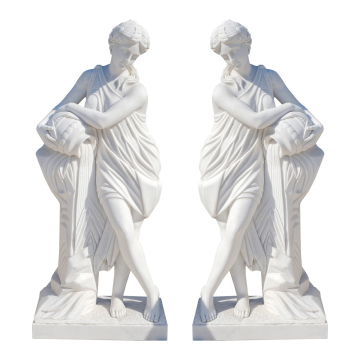 Elegant White Marble Statues Set – Timeless Art for Your Space