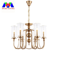 Modern Blown Glass White Copper LED Pendant Light Chandelier1