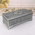 Large Metal Countertop Storage Box for Necklaces - Rectangular Hinged Jewel Box1