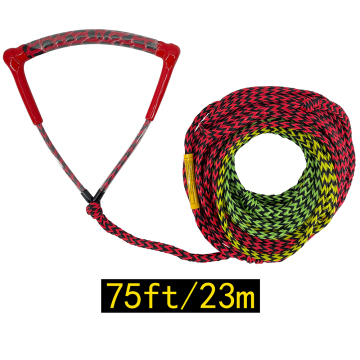Radius handle water ski rope