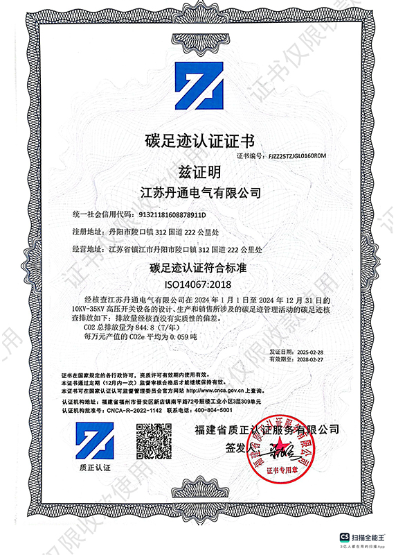 Carbon Footprint Certificate