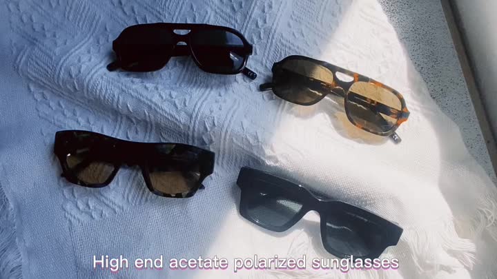 2022 Novos óculos de sol polarizados de acetato de chegada
