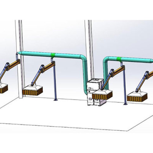 Industrial Industrial dust collection system with suction hoods