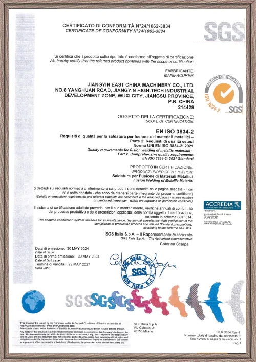 SGS EN ISO 3834-2