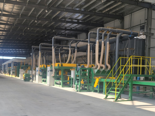 What equipment is included in the rock wool production line