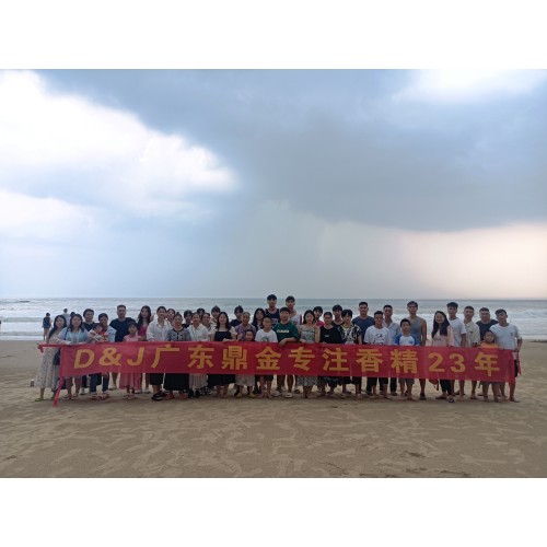 Dingjin Flavors and Fragrances Co., Ltd. Kumpulan bangunan dan aktiviti pelancongan di Yangjiang Hailing Island Kejayaan lengkap, nyanyian barbeku untuk merangsang daya hidup pasukan dan perpaduan kekuatan pasukan