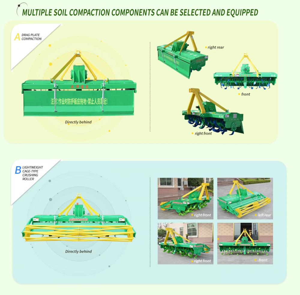 The Rotavator Can Be Matched With Various Soil Covering And Pressing Components