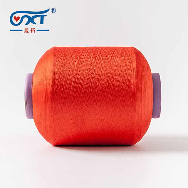 Red ACY spandex air covered polyester yarn