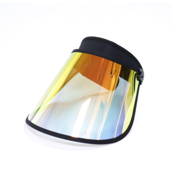 Transparent gold sun visor cap
