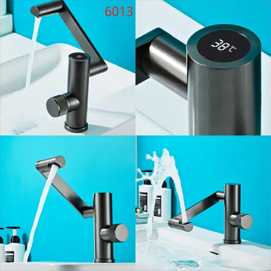 Zb6087 Lucky Cat Bright Brass Bathroom Basin Faucet1
