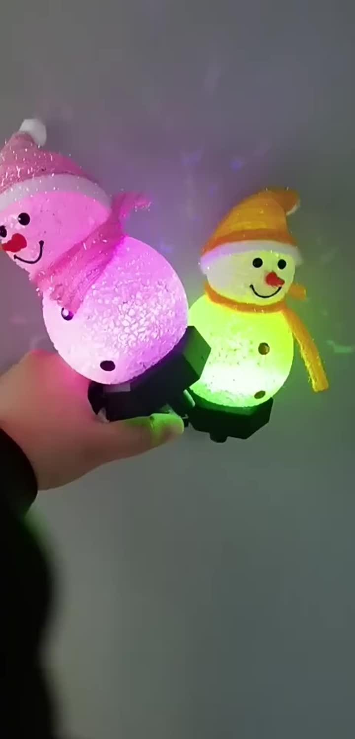 Solar Powered Snowman Ground Lamp