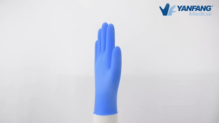 Blauw medisch onderzoek nitrilhandschoenen, industriële handschoenen, nitrilhandschoenen van voedselkwaliteit