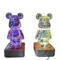 Colorful Bear Decor: 3D Cartoon Firework Projection Night Light for Christmas and Birthday Gifts1