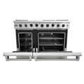 48"Gas Range professional cooking Double oven with LED knob1