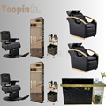 Luxury Hair Salon Furniture Set for Modern Wholesale Black Barbershop1