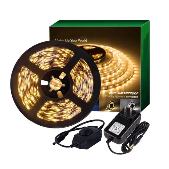 Faixa de luz de corda LED de 12V branca quente para ambiente acolhedor de casa1