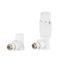 TRV Chrome Angled Thermostatic Radiator Valve for Towel Radiator - BJ1200-J: Precision Temperature Control for Your Bathroom1