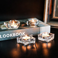 European Simple Style Small Glass Candle Candle Holder Romantic Dinner Small Candle Holder Wedding Bar Birthday Home Decoration1