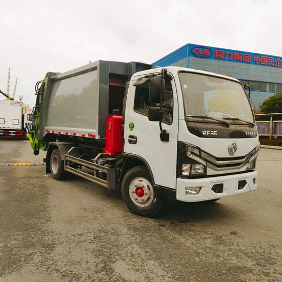 Pengendalian Mudah Dongfeng 4X2 7.5cbm Angkat Cangkuk Lori Pemungut Tolak Mampat1