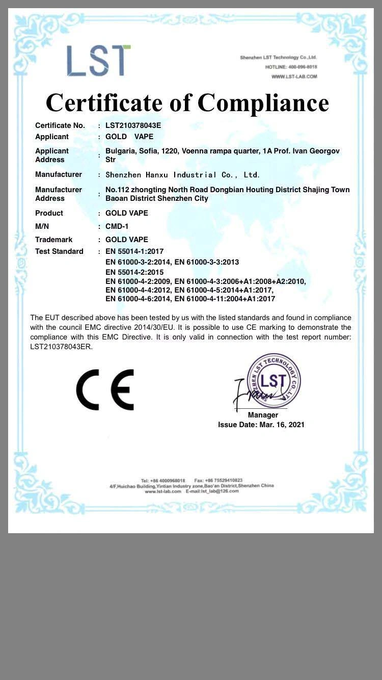 Certificate of Compliance