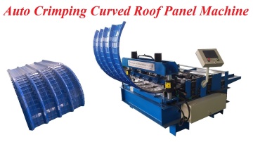 Auto Crimping Curved Roof Panel Machine 