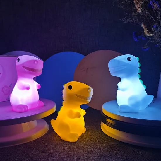 Adorable luz nocturna de dinosaurio: brillo seguro para niños ′ habitaciones1