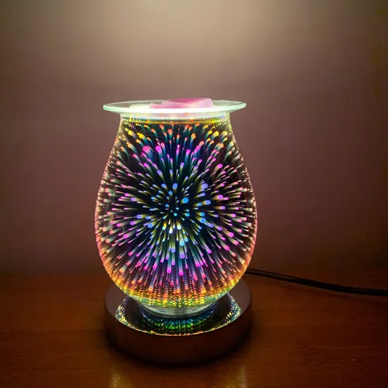 Lámpara de aromaterapia de vidrio 3D, vela de aromaterapia de lámpara mágica 3D1