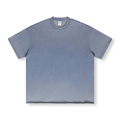 Acid Wash Vintage T πουκάμισο Streetwear Hip Hop πλένονται βαριά βαμβακερά πουκάμισα με Logo Drop ώμος υπερμεγέθη1