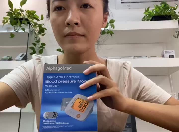 Monitor de presión arterial de la luz de fondo naranja