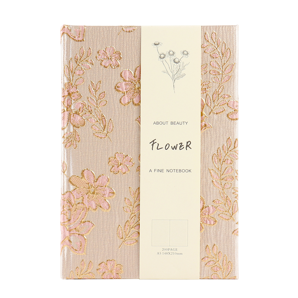 A5 Embroidery Flower Handmade Journal 