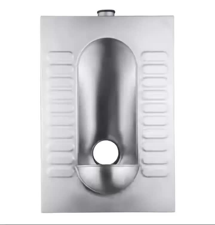 Anpassbare Hocktoilette aus Edelstahl