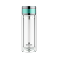 Portable Double Wall Glass Tea Bottle with Infuser1
