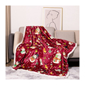 RTS or Customized Merry Christmas Double Layer Flannel and Lambswool Blanket1