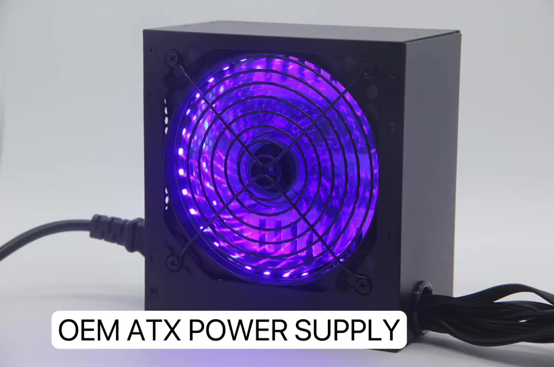 Green Leaf PSU Pc Power Supply OEM  Atx 110-230V 24V 5A Gaming Led RGB Light The Fan 500W  Desktop Computer Power Supply1